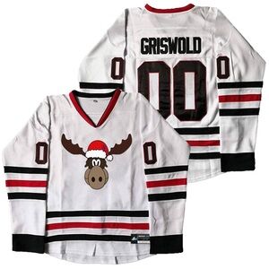 EWAY CLARK GRISWORLD CHRISTMAS VACATION 'GRISWOLD' HOCKEY JERSEY WHITE MEN'S XL